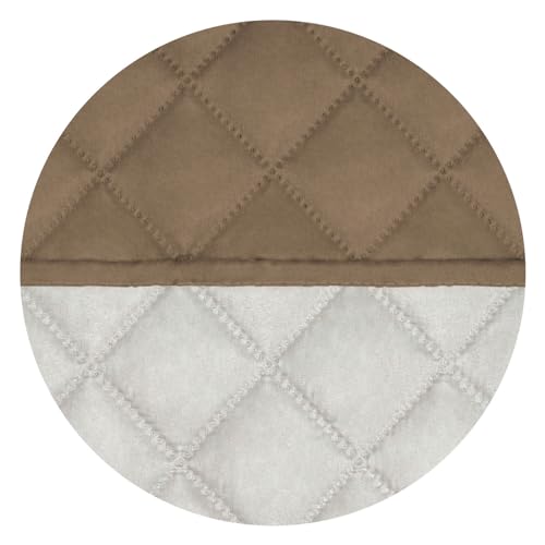 Reversible Quilted Couch Covers for Dogs Loveseat Sofa Cover 54" (Medium-XL / Camel/Ivory)