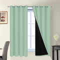 Light Sage 100% Blackout Curtains 63 Inches Long 52" Wide (52"W x 63"L (Pack of 2) / Light Sage)