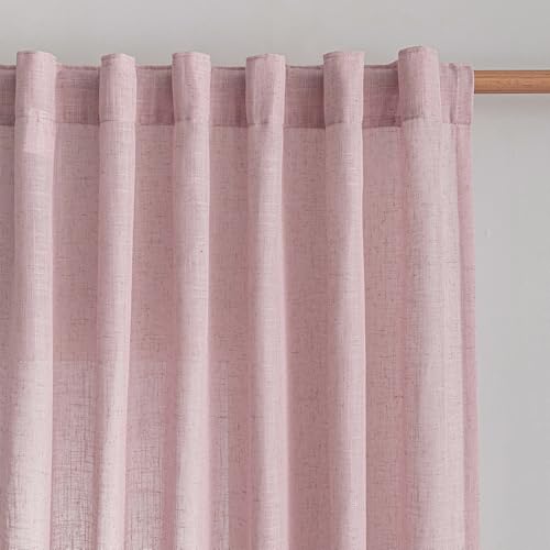 Pink Curtains for Girls Bedroom (50"W x 63"L (Pack of 2) / Light Pink)