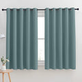 Thermal Insulated Greyish Blue Blackout Curtains for Bedroom (Greyish Blue / 70"W x 63"L (Pack of 2))