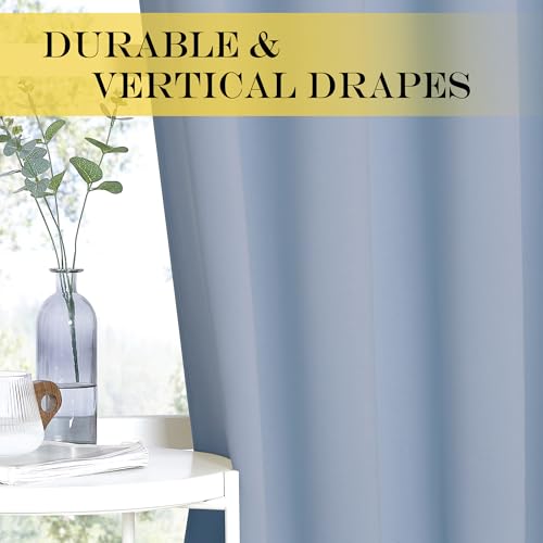 Vintage Blue Blackout Curtains 84 inch Length (Vintage Blue / 66"W x 84"L (Pack of 1))