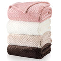 4 Pcs Fleece Throw Blanket (Graceful Color)