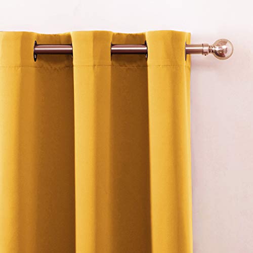 Yellow Thermal Blackout Curtains (Yellow / 52"W x 95"L (Pack of 2))