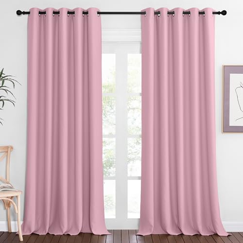 Blackout Curtains 84 Inch Length (Rouge Pink / 66"W x 102"L (Pack of 1))