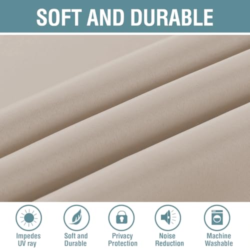 Blackout Patio Curtains 100 x 108 Inches for Sliding Door Extral Wide Blackout Curtain Panels Thermal Insulated Room Divider (100"W x 108"L (Pack of 1) / Fog)