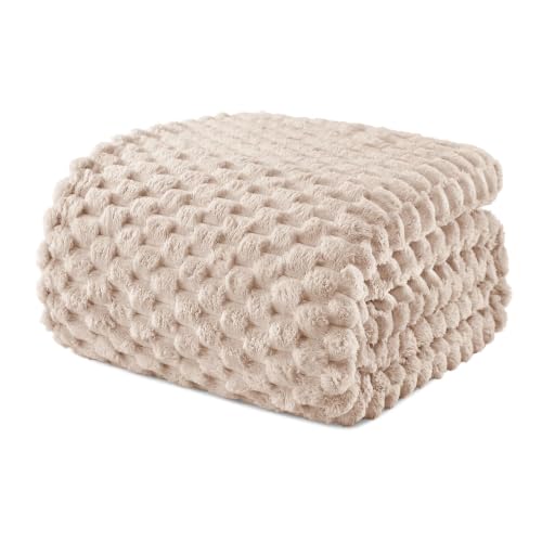 3D Fleece California King Blanket for Bed (Camel / Cal King ( 120x120 IN ))