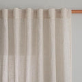 Natural Linen Sheer Curtains 63 Inch Length for Bedroom (50"W x 63"L (Pack of 2) / Natural Linen)