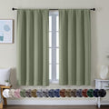 Ava Sage Green Short Blackout Curtains for Bedroom 54 Inches Long 2 Panels Set (Sage Green / 40"W x 54"L (Pack of 2))