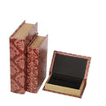 Set of 3 Farmhouse Memory Storage Book Boxes (Pallet (180 units of 8'' , 10'' & 12'' High) / Red)