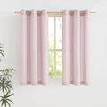 Blush Pink Short Linen Curtains for Kitchen (Blush Pink / 42"W x 48"L (Pack of 2))