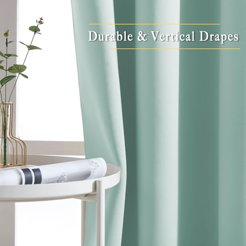 Room Darkening Drapes for Nursery (Aqua Blue / 52"W x 120"L (Pack of 2))