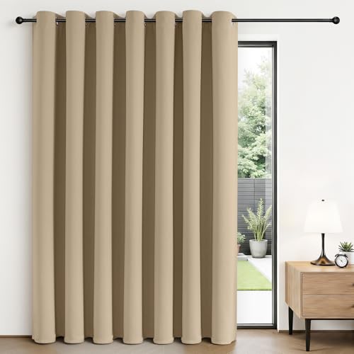 Blackout Patio Sliding Door Curtains (Light Beige / 60"W x 90"L (Pack of 1))