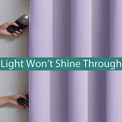 Lilac 100% Blackout Patio Door Curtain Panels W100 x L84 (100"W x 84"L (Pack of 1) / Lilac)