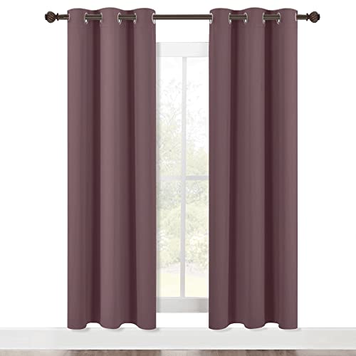 Modern Blackout Curtains Noise Reducing (Dry Rose / 42"W x 72"L (Pack of 2))