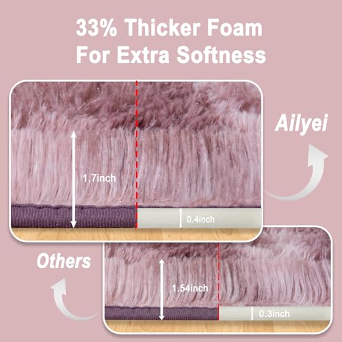 Soft Runner Rugs for Bedroom Hallways (2' x 4' (1 pc) / Tie-dyed Grey Purple)