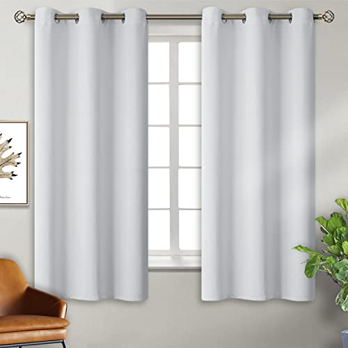Room Darkening Curtains 63 Inches Long (Greyish White / 38"W x 63"L (Pack of 2))