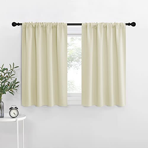 RV Blackout Curtains for Camper Windows (Beige / 34"W x 30"L (Pack of 2))