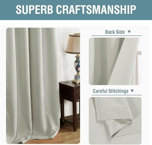 Blackout Curtain for Living Room Thermal Insulated Window Treatment Curtain 54 inch Length Energy Saving Solid Grommet Top Blackout Drape (52"W x 54"L (Pack of 1) / Pale Oak)