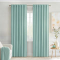 Aqua Back Tab Blackout Curtains 52x90 Inch Long 2 Panels Set (Aqua / 52"W x 90"L (Pack of 2))