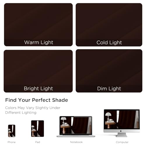 Blackout Curtains 72 inch Length 2 Panels Set (Chocolate / 52"W x 72"L (Pack of 2))