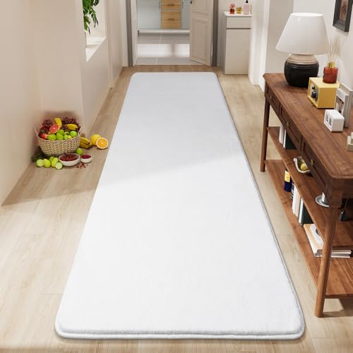 Modern Soft Hallway Runner Rug (2' x 8' (Runner) / White)