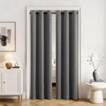 Closet Curtain for Open Closet Without Door Grommet Top 34x80 Inches (Grey / 34"W x 80"L (Pack of 2))