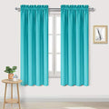 Blackout Curtains for Bedroom Living Room 38 x 72 Inch Long Turquoise (Turquoise / 38"W x 72"L (Pack of 2))