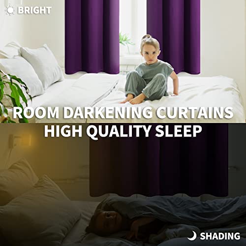 Blackout Curtains (Purple / 52"W x 95"L (Pack of 2))