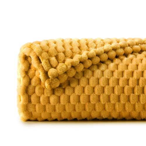 Mustard Yellow Throw Blanket for Couch (Mustard Yellow / Throw(50"x60"))