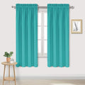 Blackout Curtains for Bedroom Living Room 42 x 63 Inch Long 2 Panels (Peacock Blue / 42"W x 63"L (Pack of 2))