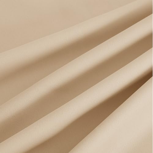 Beige Room Darkening Curtains 54 Inches Long 2 Panels for Living Room (Biscotti Beige / 40"W x 54"L (Pack of 2))