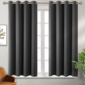 Dark Grey Blackout Curtains for Bedroom 54 Inch Long (Dark Grey / 46"W x 54"L (Pack of 2))