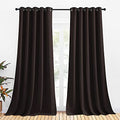 Blackout Curtain Panels for Bedroom (Toffee Brown / 70"W x 95"L (Pack of 2))