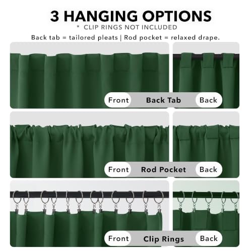 Blackout Curtains for Bedroom (Dark Forest / 42"W x 54"L (Pack of 2))