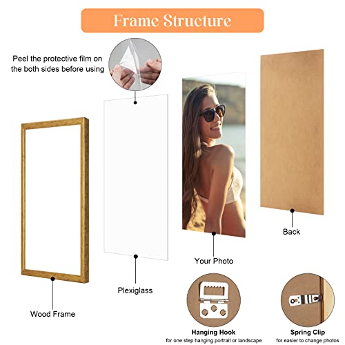 Wood 9x12 Frame Gold (Gold / 9x12)