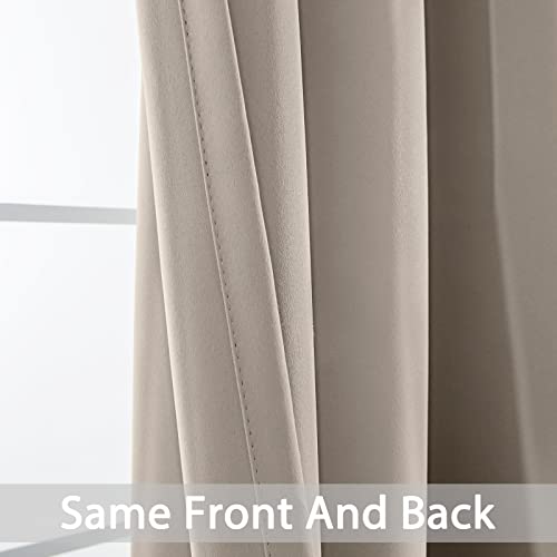 Room Darkening Curtains 70x84 inch Length Natural (Natural / 70"W x 84"L (Pack of 2))