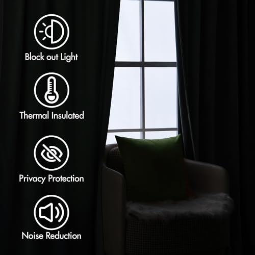 Sage Green Velvet Curtains 52x96 inches Luxury Blackout Curtains (Sage Green / 52"W x 96"L (Pack of 2))