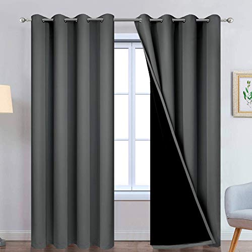 Dark Grey Full Shade Curtain Panels (52"W x 84"L (Pack of 2) / Dark Grey)