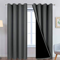 Dark Grey Full Shade Curtain Panels (52"W x 84"L (Pack of 2) / Dark Grey)