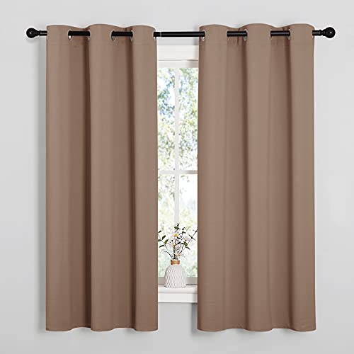 Cappuccino Blackout Curtains for Bedroom 42" w x 63" L 2 Panels (Cappuccino / 42"W x 63"L (Pack of 2))