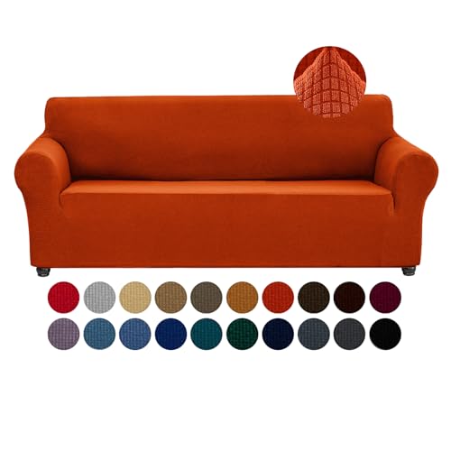 Stretch Couch Cover Slipcovers (Pureed Pumpkin / Large（78"-94"）)