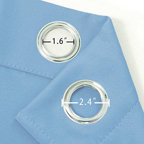 Blackout Curtains 52 x 45 inch (Sky Blue / 52"W x 45"L (Pack of 2))
