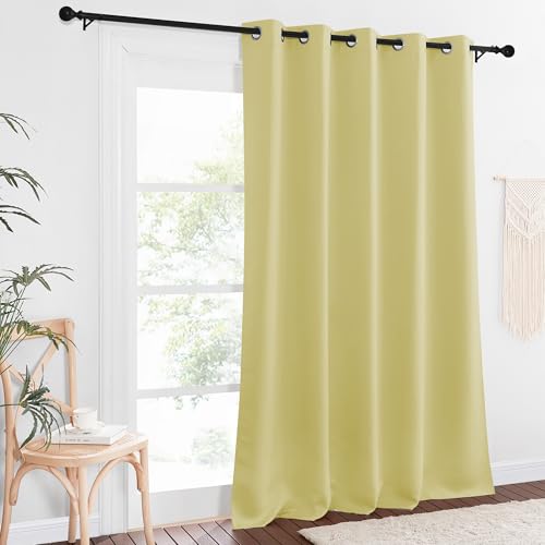 Blackout Curtains 84 Inch Length (Paler Yellow / 66"W x 102"L (Pack of 1))