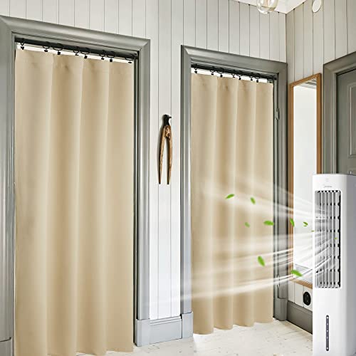 Curtains for Bedroom Living Room Dining Room Office 84 inches Long (Biscotti Beige / 42"W x 84"L (Pack of 2))