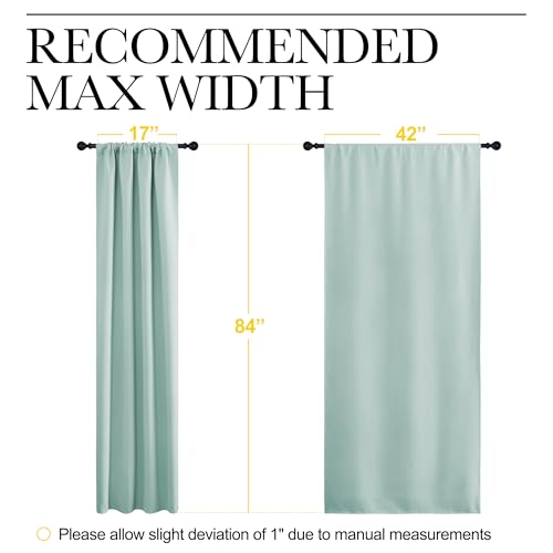 Blackout Curtains for Living Curtains (Aqua / 42"W x 84"L (Pack of 2))