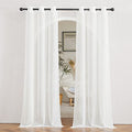 Living Room Ivory Curtains 84 inch Long (36"W x 84"L (Pack of 2) / Ivory)