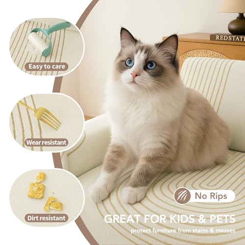 Couch Cover for Sofa (Arc Cream / 91*150 inch)
