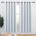 Room Darkening Curtain Panels for Bedroom (Greyish White / 70"W x 72"L (Pack of 2))