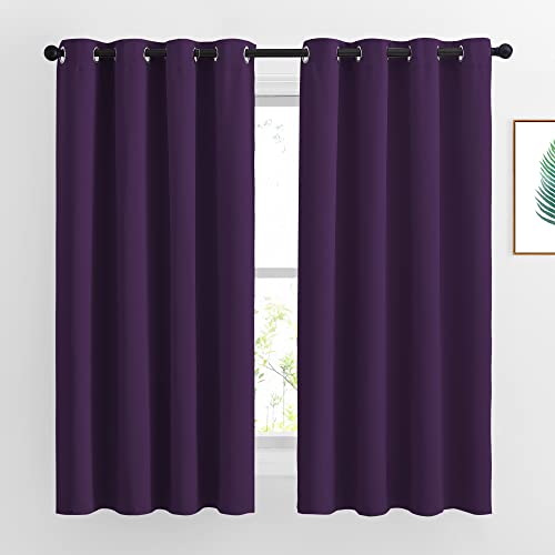 Insulated Curtains Blackout Draperies (Royal Purple / 52"W x 63"L (Pack of 2))
