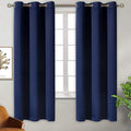 Navy Blue Blackout Curtains for Bedroom 63 Inch Long (Navy / 38"W x 63"L (Pack of 2))